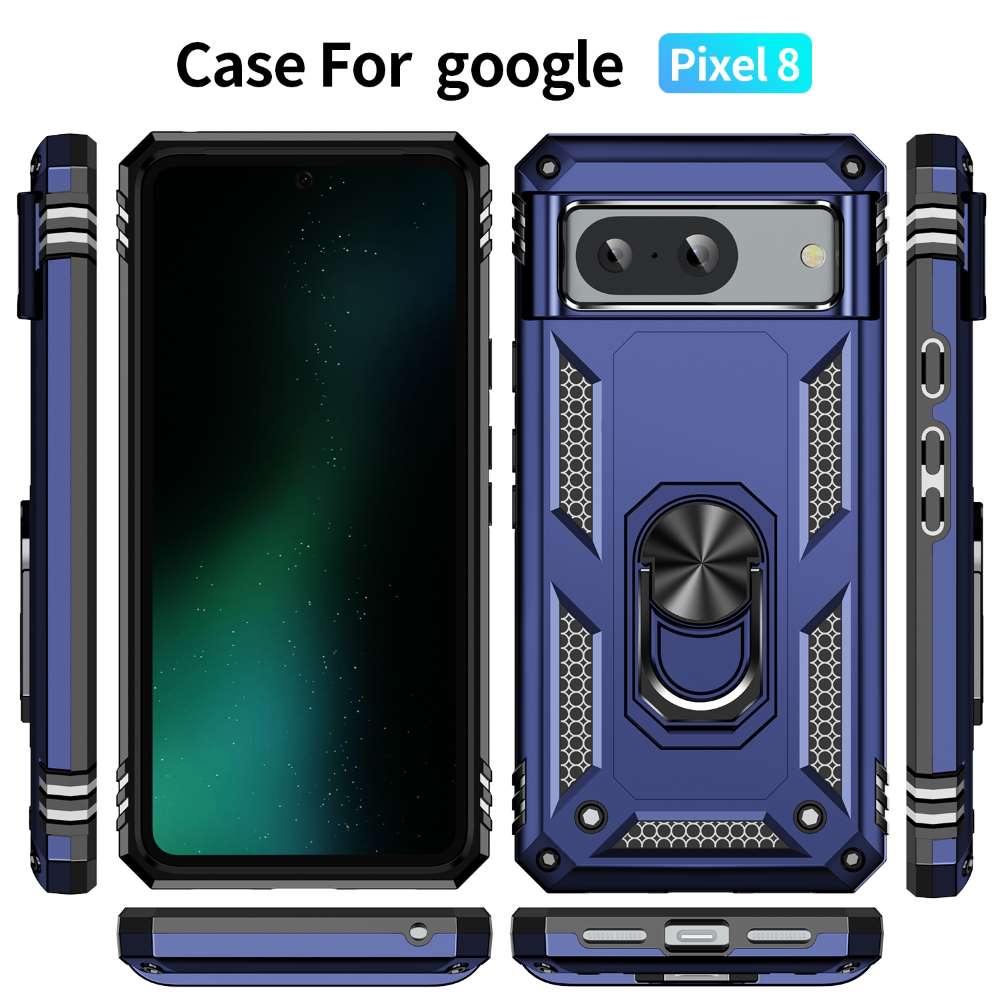 Outdoor Hülle für Google Pixel 8 TPU PC Hybrid Sergeant Armor Ring Cover Case