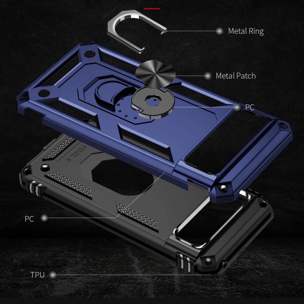 Outdoor Hülle für Google Pixel 8 TPU PC Hybrid Sergeant Armor Ring Cover Case