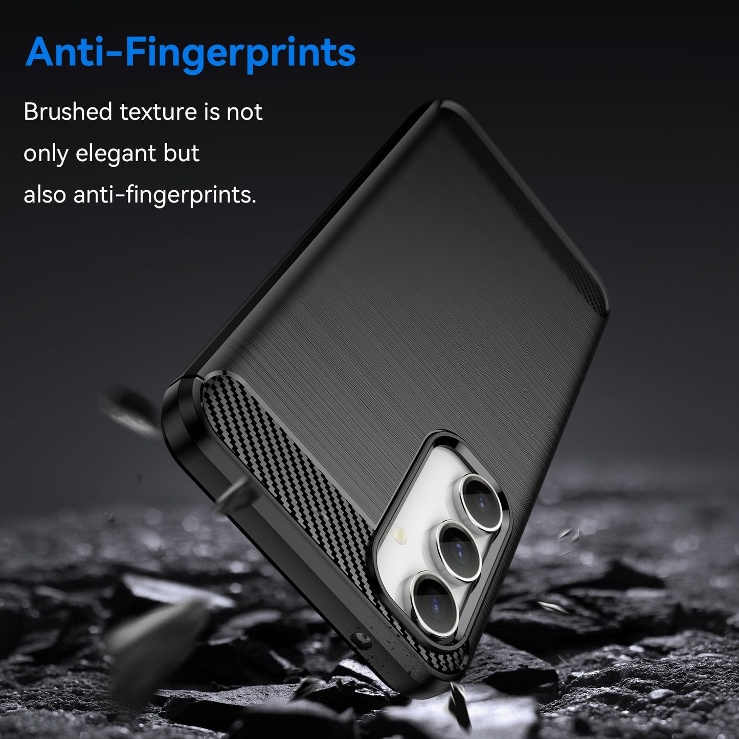 TPU Hülle für Samsung Galaxy S23 FE Carbon Fiber Skin Brushed Schutzcover Case