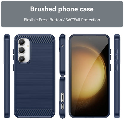 TPU Hülle für Samsung Galaxy S23 FE Carbon Fiber Skin Brushed Schutzcover Case