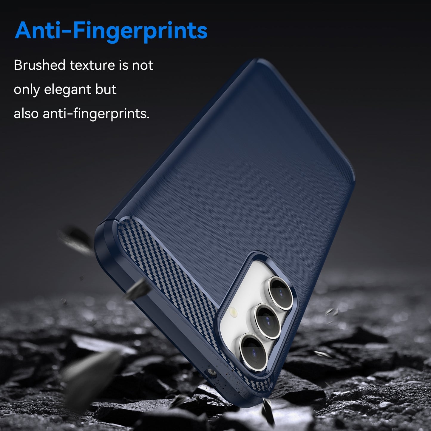 TPU Hülle für Samsung Galaxy S23 FE Carbon Fiber Skin Brushed Schutzcover Case