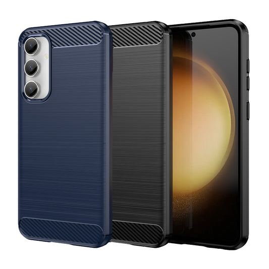 TPU Hülle für Samsung Galaxy S23 FE Carbon Fiber Skin Brushed Schutzcover Case