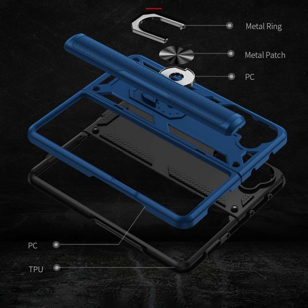 Outdoor Hülle für Samsung Galaxy Z Fold5 TPU PC Hybrid Sergeant Ring Cover Case