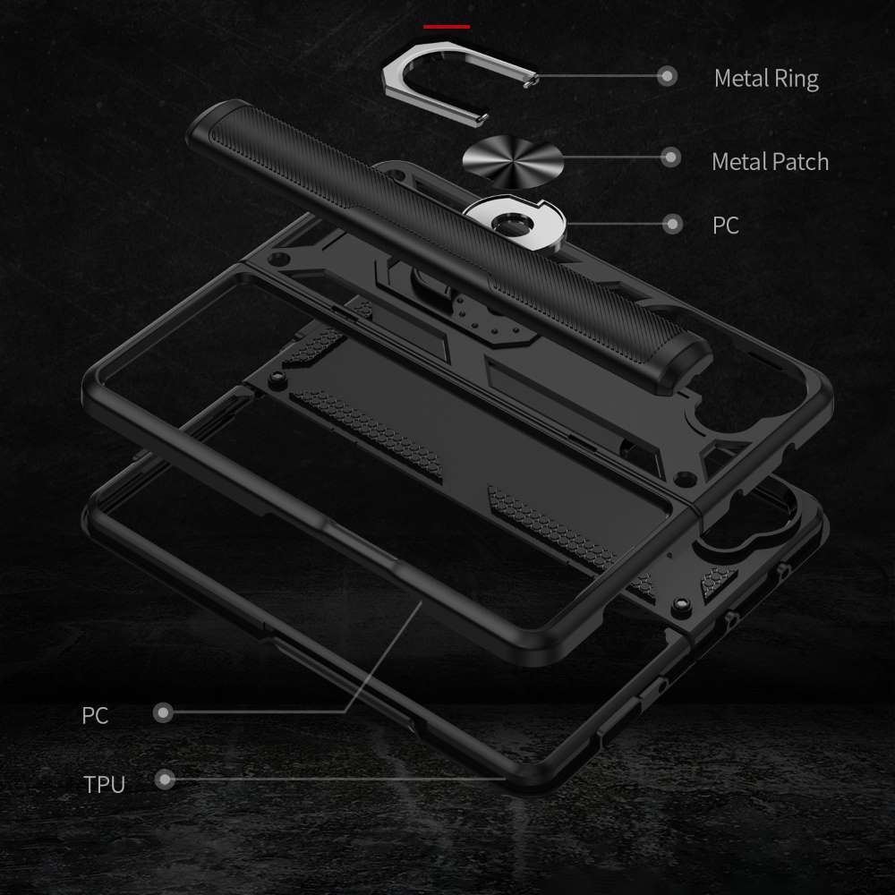 Outdoor Hülle für Samsung Galaxy Z Fold5 TPU PC Hybrid Sergeant Ring Cover Case