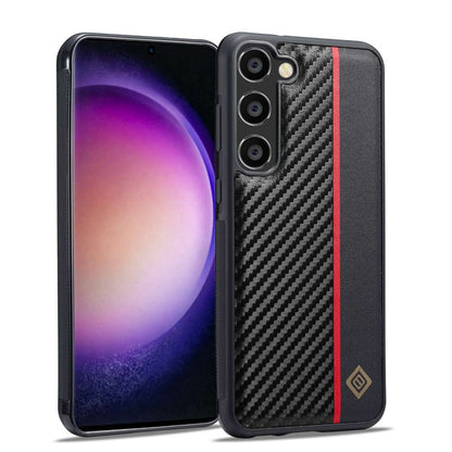 LC.IMEEKE Hard Cover für Samsung Galaxy S24 PLUS Carbon Stripe Shockproof Hülle