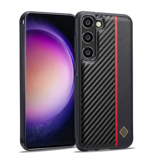 LC.IMEEKE Hard Cover für Samsung Galaxy S24 PLUS Carbon Stripe Shockproof Hülle