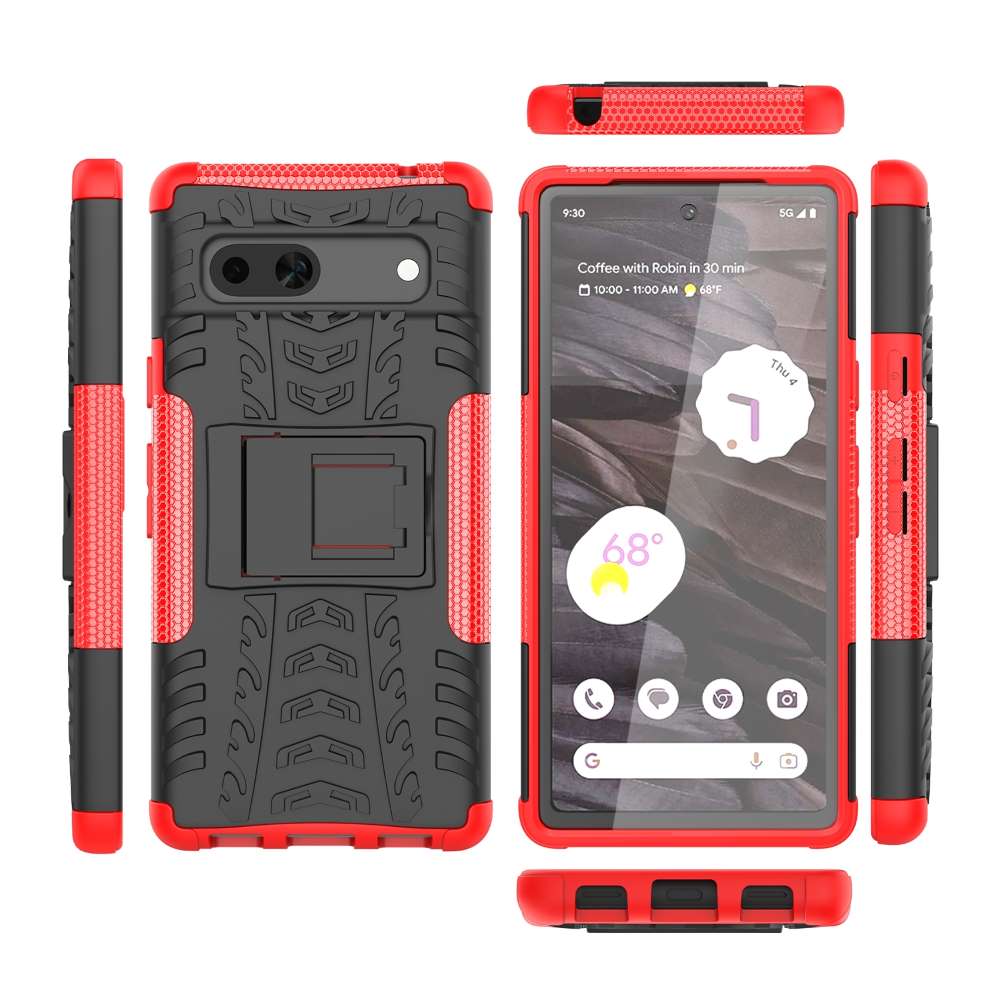 Outdoor Hülle für Google Pixel 7a Tire Rutschfest Kickstand PC TPU Cover Case