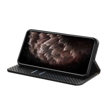 Handy Tasche für Samsung Galaxy A15 Carbon Fiber Wallet Hülle Magnet Klapp Etui