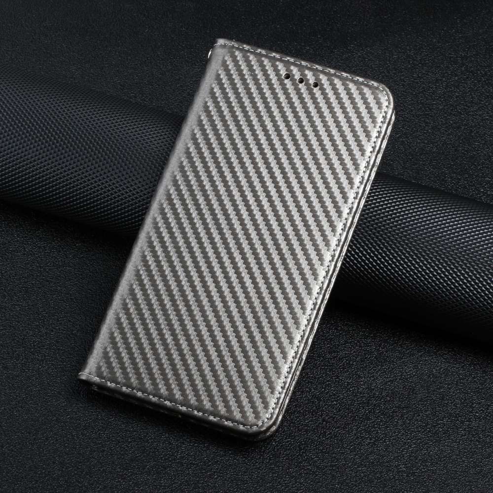 Handy Tasche für Samsung Galaxy S24 PLUS Carbon Fiber Wallet Hülle Magnet Etui