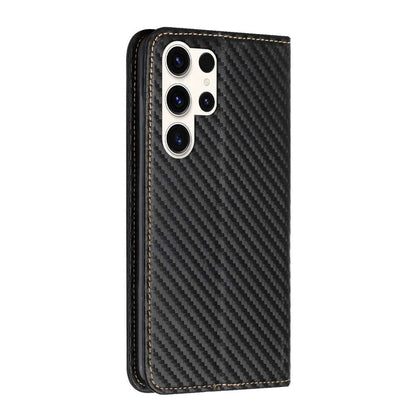 Handy Tasche für Samsung Galaxy S24 ULTRA Carbon Fiber Wallet Hülle Magnet Etui