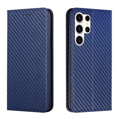 Handy Tasche für Samsung Galaxy S24 ULTRA Carbon Fiber Wallet Hülle Magnet Etui