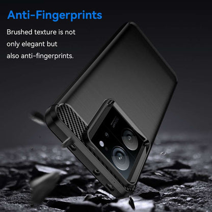 TPU Hülle für Xiaomi 13T | 13T PRO Carbon Fiber Skin Brushed Schutzcover Case