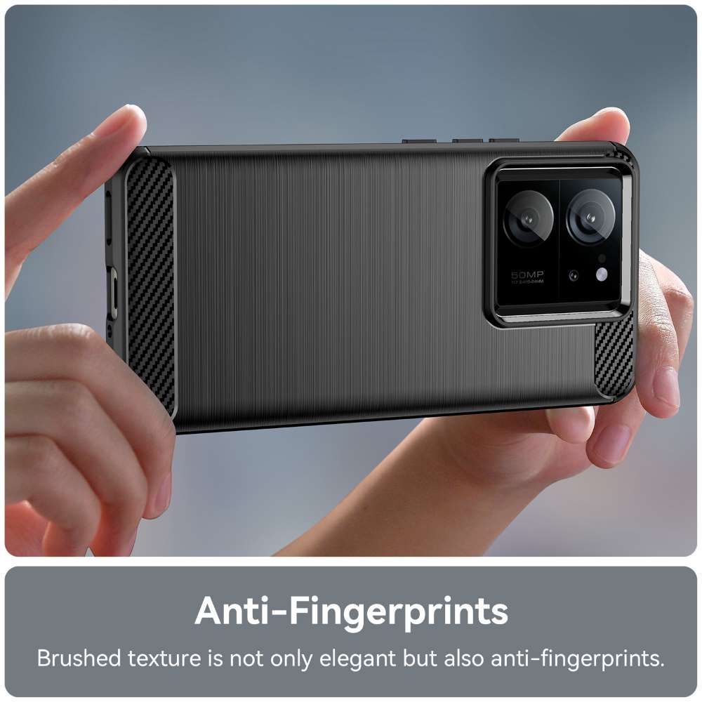 TPU Hülle für Xiaomi 13T | 13T PRO Carbon Fiber Skin Brushed Schutzcover Case