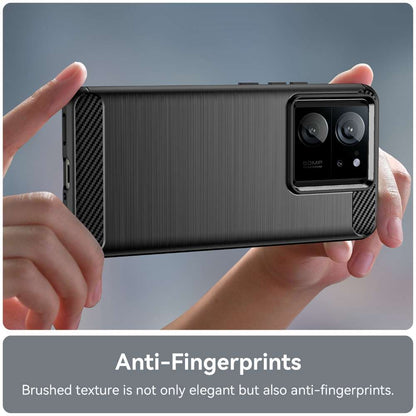 TPU Hülle für Xiaomi 13T | 13T PRO Carbon Fiber Skin Brushed Schutzcover Case