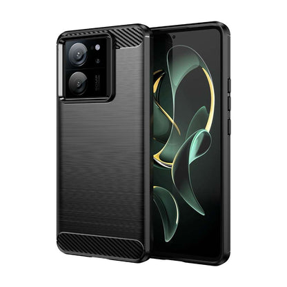 TPU Hülle für Xiaomi 13T | 13T PRO Carbon Fiber Skin Brushed Schutzcover Case