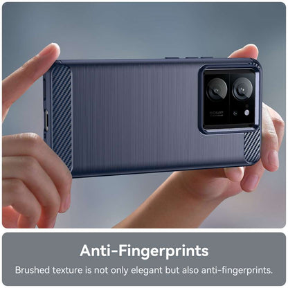 TPU Hülle für Xiaomi 13T | 13T PRO Carbon Fiber Skin Brushed Schutzcover Case