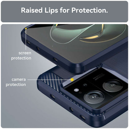 TPU Hülle für Xiaomi 13T | 13T PRO Carbon Fiber Skin Brushed Schutzcover Case
