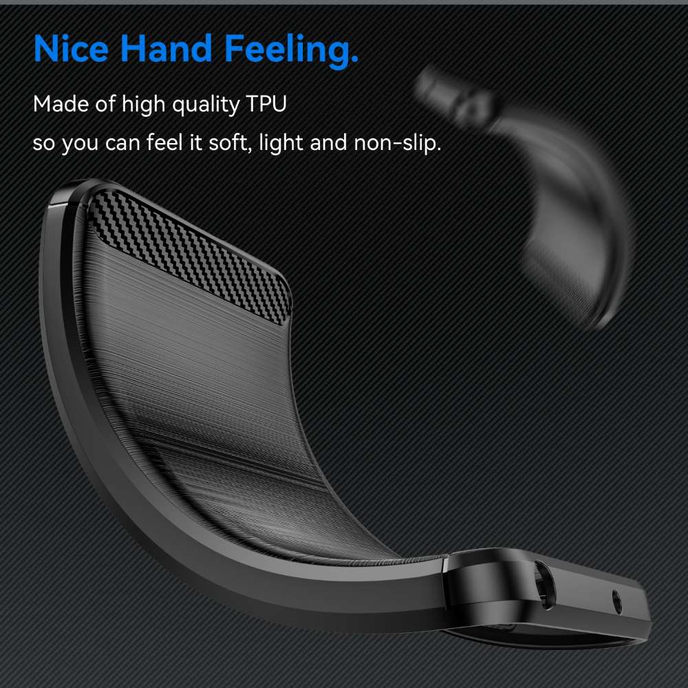 TPU Hülle für Xiaomi 14 Carbon Fiber Skin Brushed Schutz Backcover Soft Case