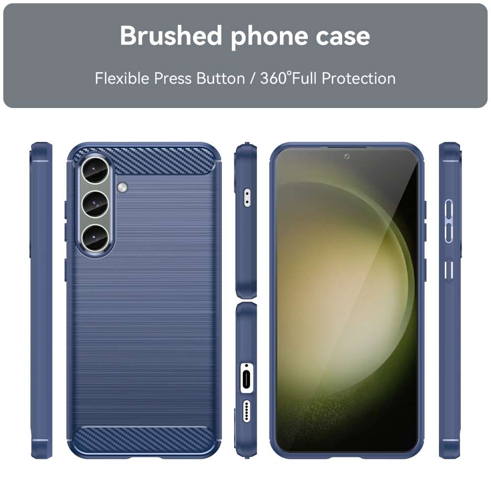 TPU Hülle für Samsung Galaxy S24 PLUS Carbon Fiber Skin Brushed Schutzcover Case