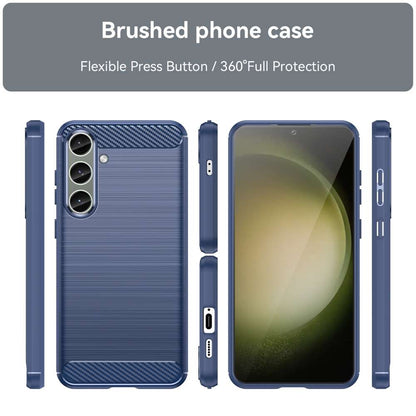 TPU Hülle für Samsung Galaxy S24 PLUS Carbon Fiber Skin Brushed Schutzcover Case