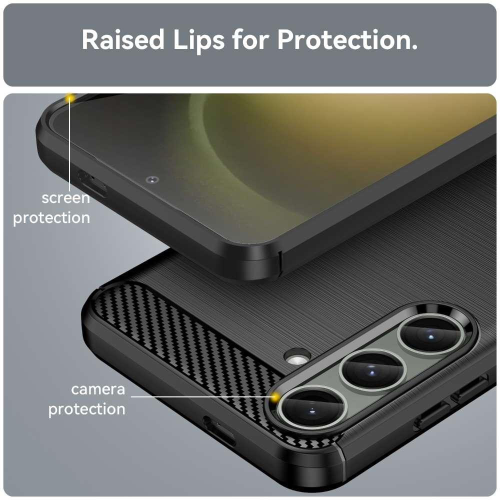 TPU Hülle für Samsung Galaxy S24 PLUS Carbon Fiber Skin Brushed Schutzcover Case