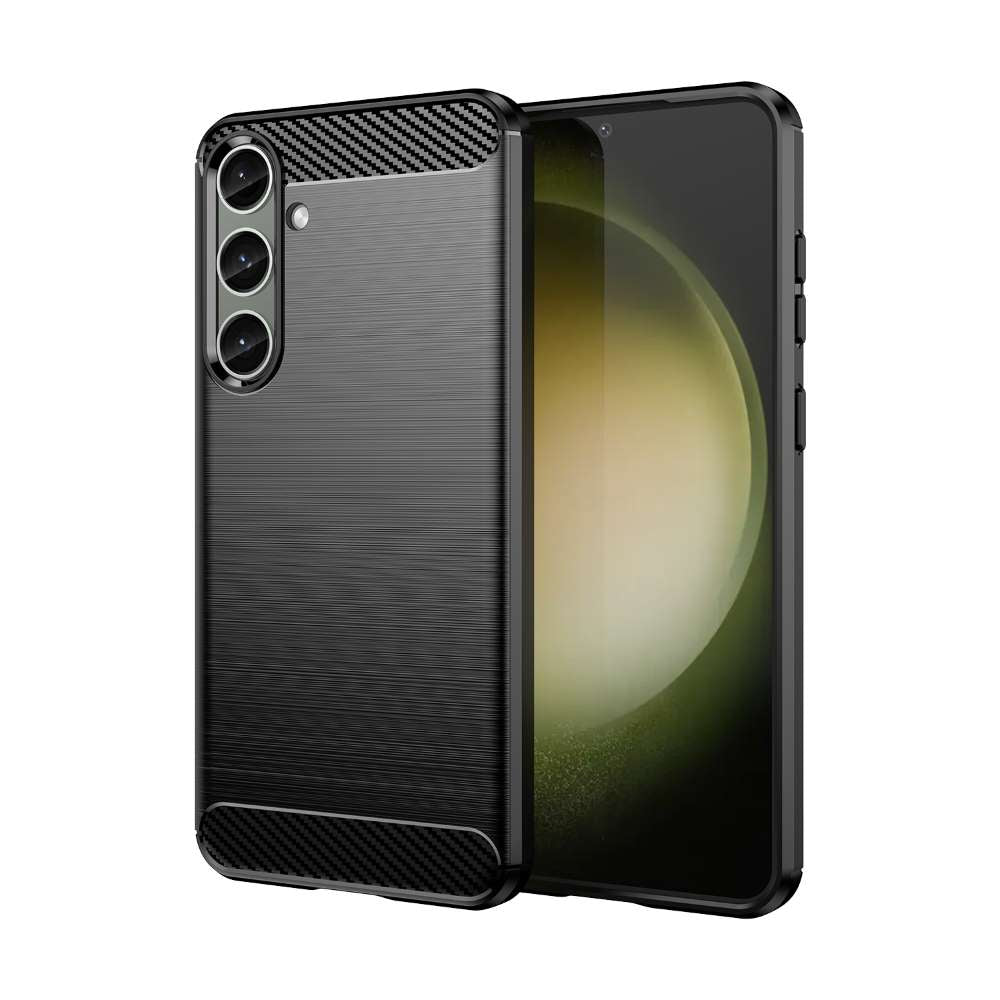 TPU Hülle für Samsung Galaxy S24 PLUS Carbon Fiber Skin Brushed Schutzcover Case