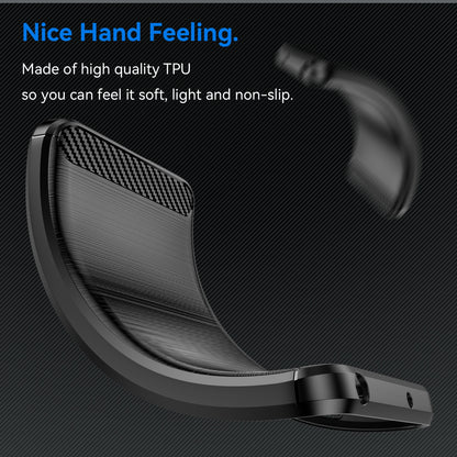 TPU Hülle für Samsung Galaxy A15 Carbon Fiber Skin Brushed Schutzcover Soft Case