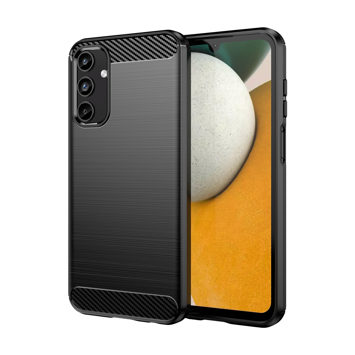 TPU Hülle für Samsung Galaxy A15 Carbon Fiber Skin Brushed Schutzcover Soft Case