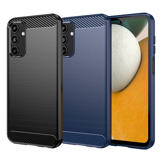 TPU Hülle für Samsung Galaxy A15 Carbon Fiber Skin Brushed Schutzcover Soft Case
