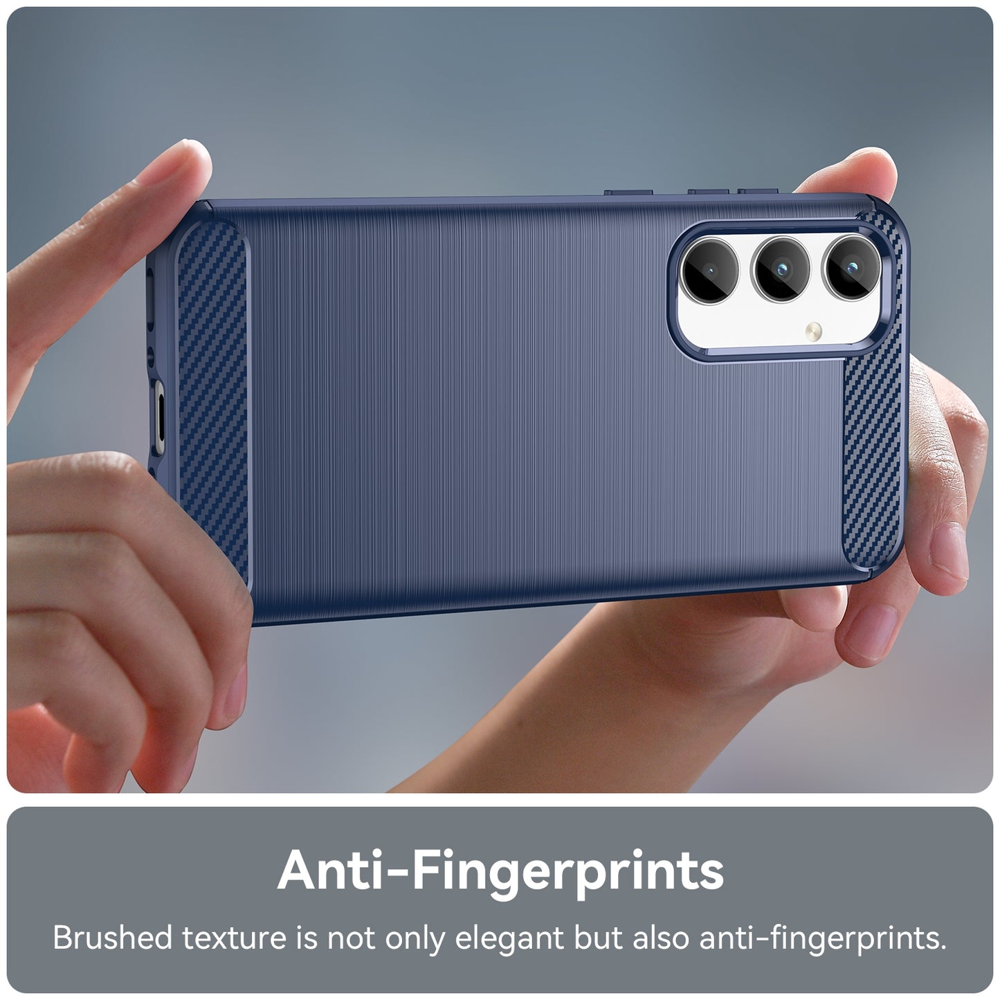 TPU Hülle für Samsung Galaxy A35 Carbon Fiber Skin Brushed Schutzcover Soft Case