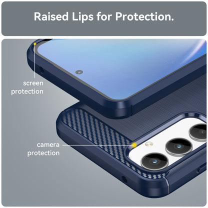 TPU Hülle für Samsung Galaxy A35 Carbon Fiber Skin Brushed Schutzcover Soft Case