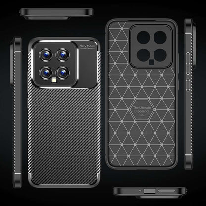 TPU Hülle für Xiaomi 14 Carbon Fiber Muster Textur Shockproof Backcover Case