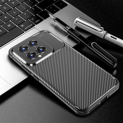 TPU Hülle für Xiaomi 14 Carbon Fiber Muster Textur Shockproof Backcover Case
