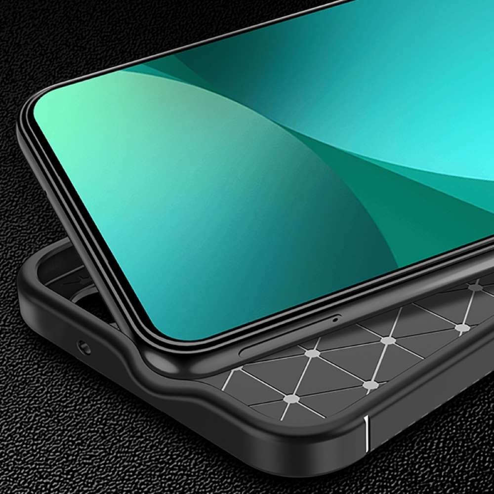 TPU Hülle für Xiaomi 14 Ultra Carbon Fiber Muster Shockproof Back Cover Case
