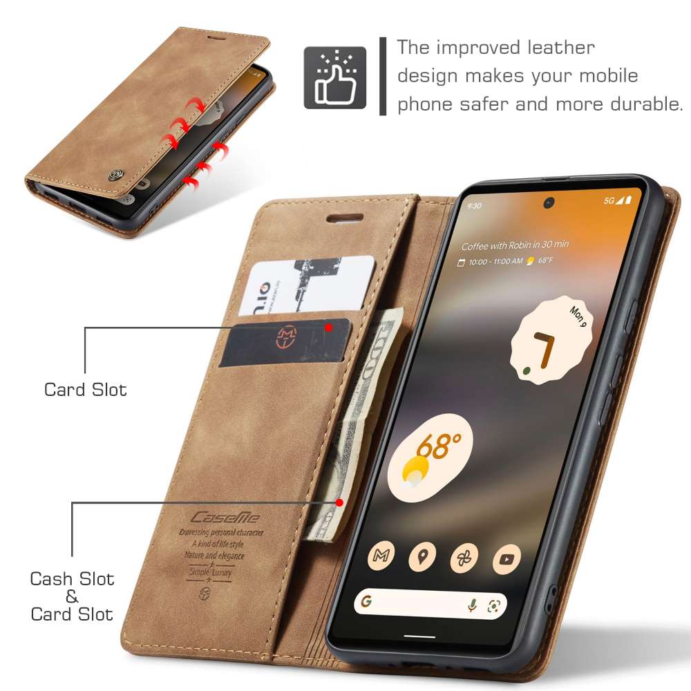 CASEME Handy Tasche für Google Pixel 6a Wallet 013 Series Klapp Hülle Business
