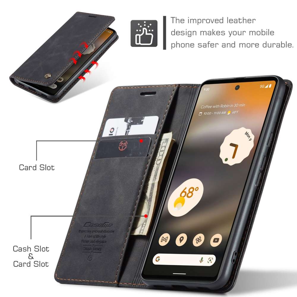 CASEME Handy Tasche für Google Pixel 6a Wallet 013 Series Klapp Hülle Business