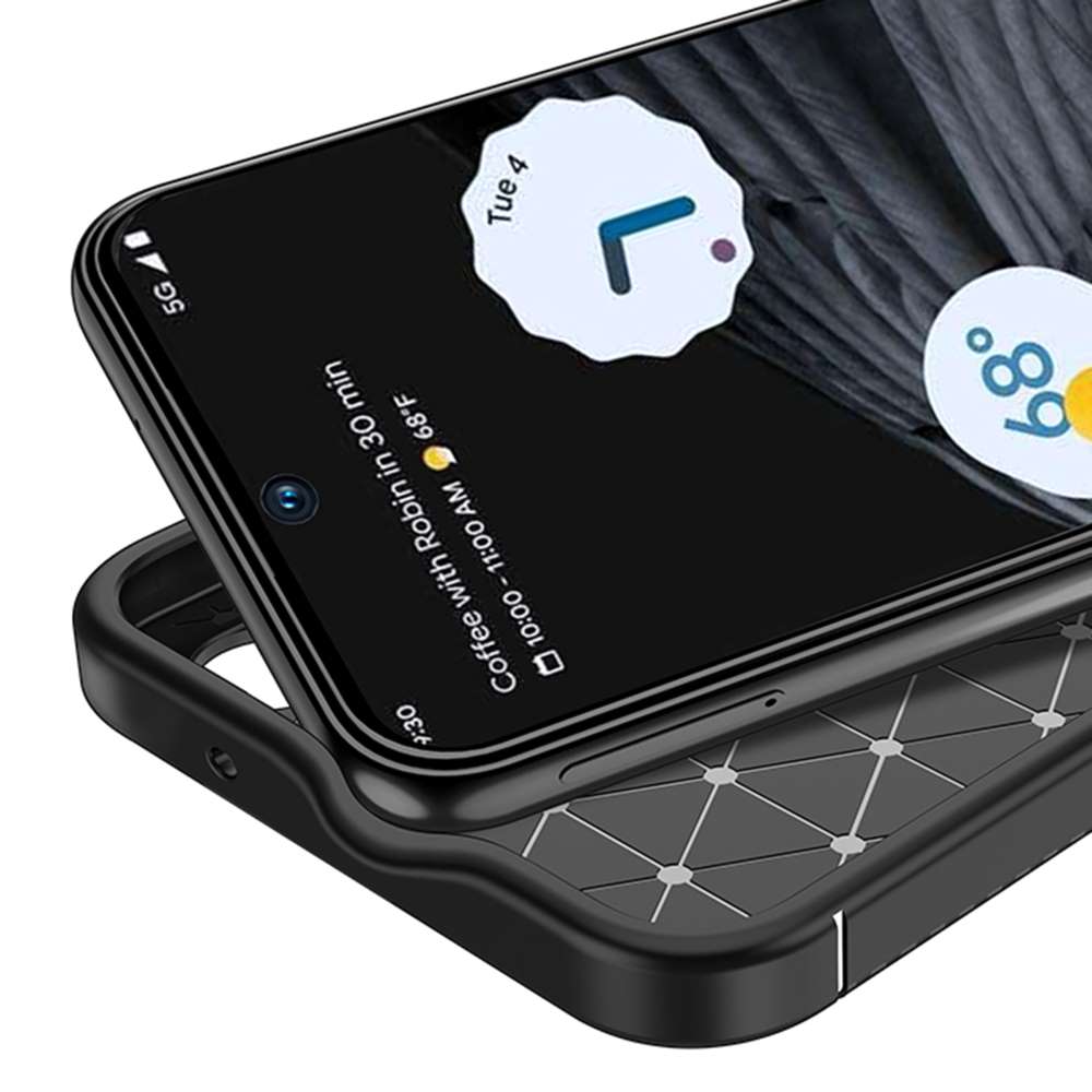 TPU Hülle für Google Pixel 8a Carbon Fiber Muster Shockproof Back Cover Case