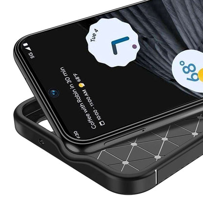 TPU Hülle für Google Pixel 8a Carbon Fiber Muster Shockproof Back Cover Case