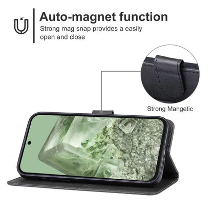 Handy Tasche für Google Pixel 8a Wallet Magnet Klappetui Hülle Kartenfach Case