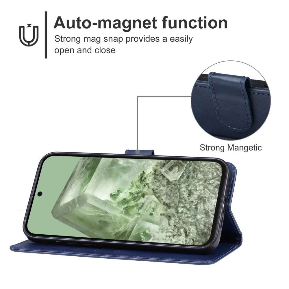 Handy Tasche für Google Pixel 8a Wallet Magnet Klappetui Hülle Kartenfach Case