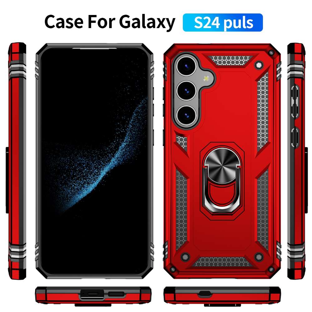 Outdoor Hülle für Samsung Galaxy S24 PLUS TPU PC Hybrid Sergeant Ring Cover Case