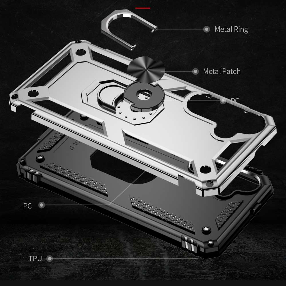 Outdoor Hülle für Samsung Galaxy S24 PLUS TPU PC Hybrid Sergeant Ring Cover Case