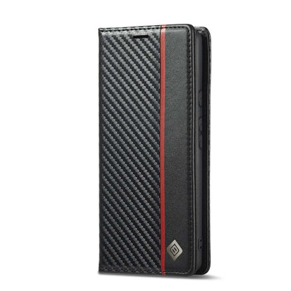 LC.IMEEKE Handy Tasche für Google Pixel 8a Carbon Wallet Stripe Hülle Etui Case