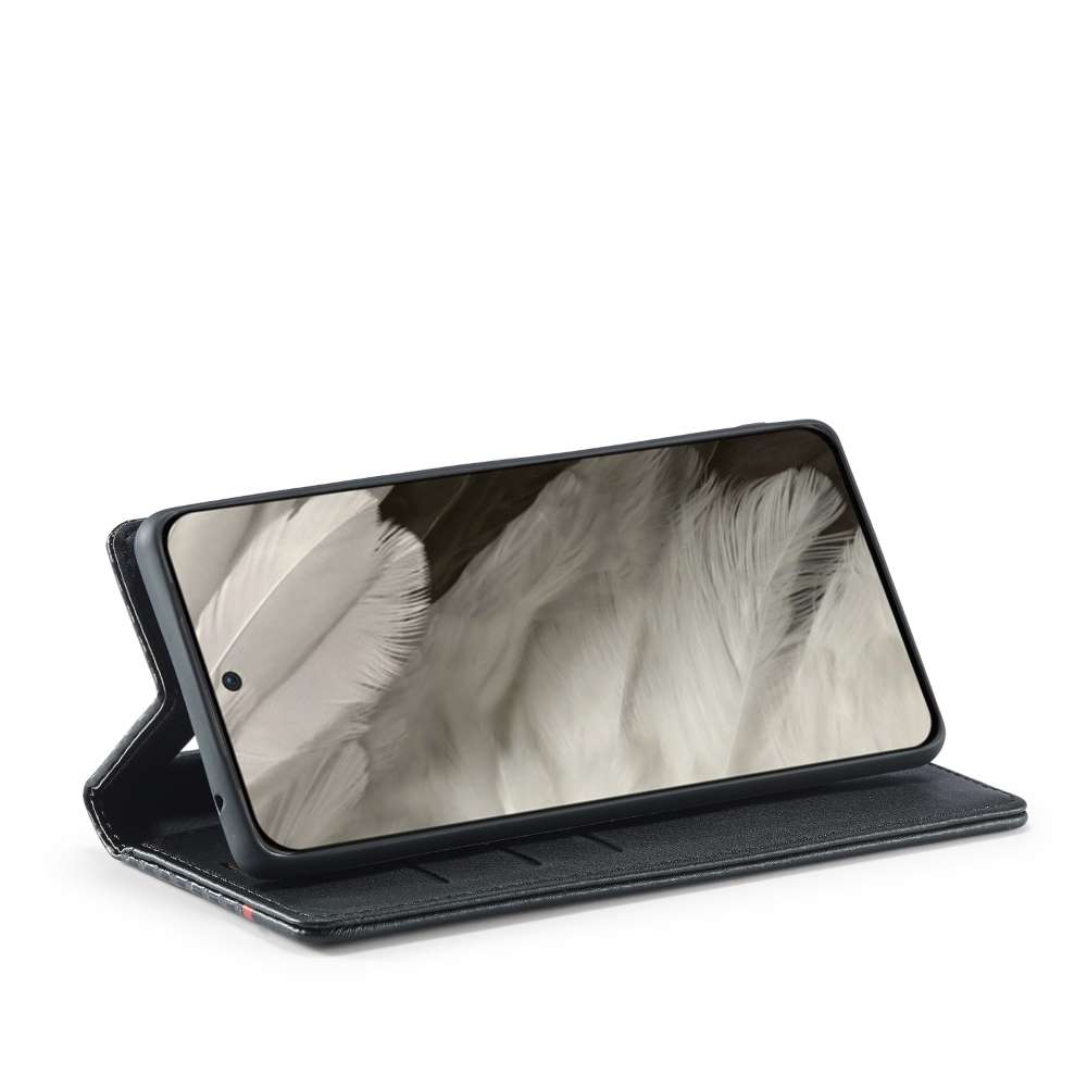 LC.IMEEKE Handy Tasche für Google Pixel 8a Carbon Wallet Stripe Hülle Etui Case
