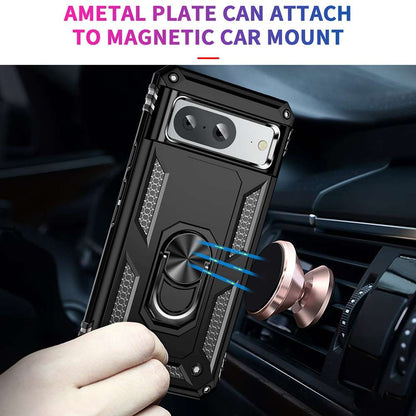 Outdoor Hülle für Google Pixel 8a TPU PC Hybrid Sergeant Armor Ring Cover Case