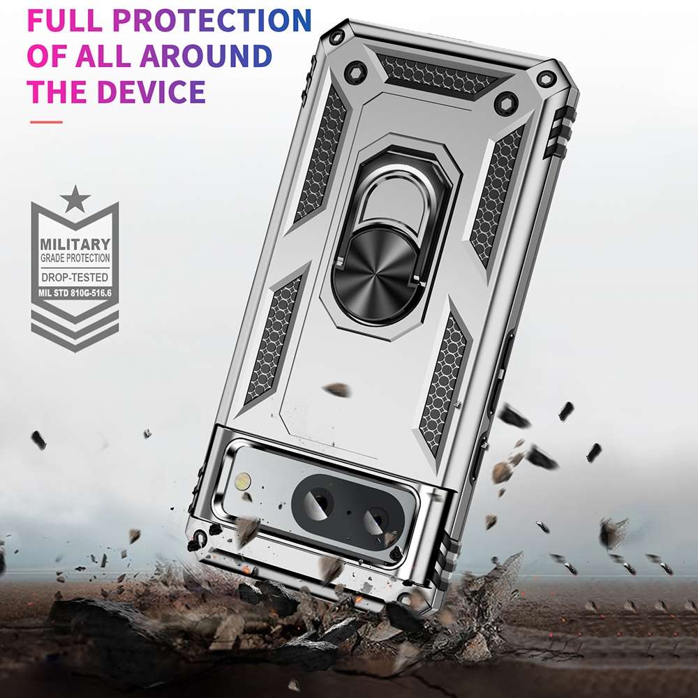 Outdoor Hülle für Google Pixel 8a TPU PC Hybrid Sergeant Armor Ring Cover Case