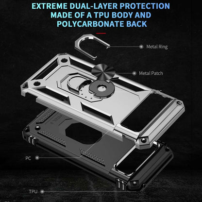 Outdoor Hülle für Google Pixel 8a TPU PC Hybrid Sergeant Armor Ring Cover Case
