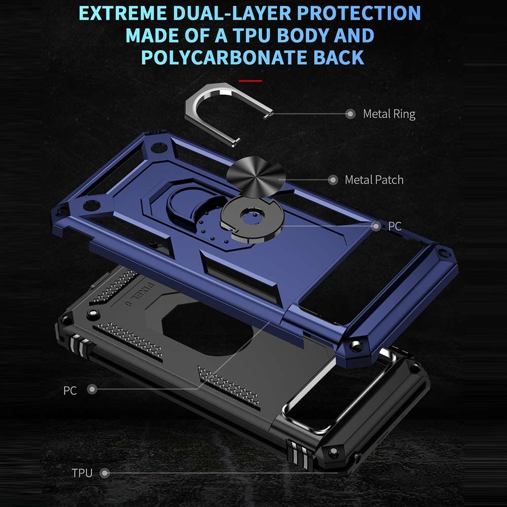 Outdoor Hülle für Google Pixel 8a TPU PC Hybrid Sergeant Armor Ring Cover Case