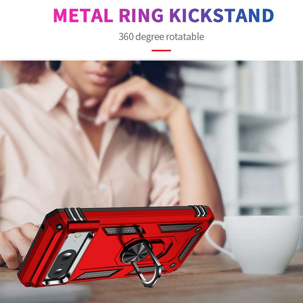 Outdoor Hülle für Google Pixel 8a TPU PC Hybrid Sergeant Armor Ring Cover Case
