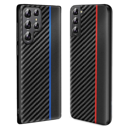 Hard Cover für Samsung Galaxy S24 ULTRA Ultradünn Carbon Schutz Hülle Streifen